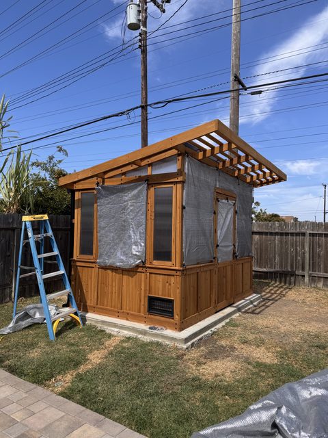 The backyard greenhouse